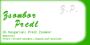 zsombor predl business card